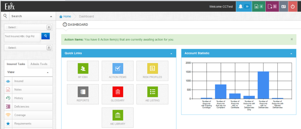 ebix dashboard