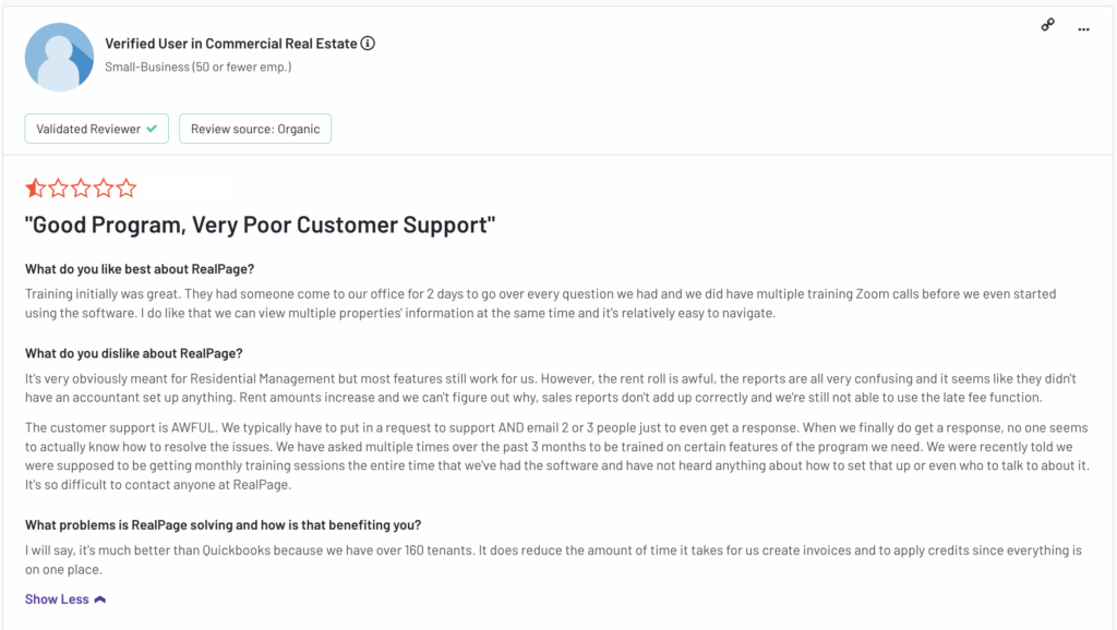 real page review