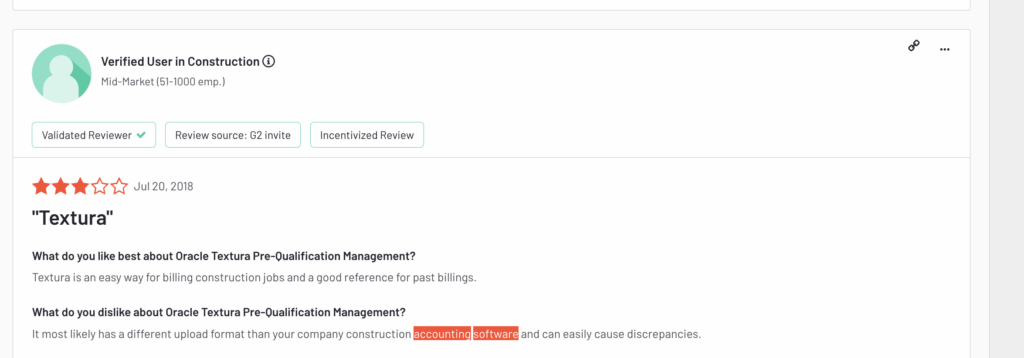 oracle textura subcontractor prequalification software review