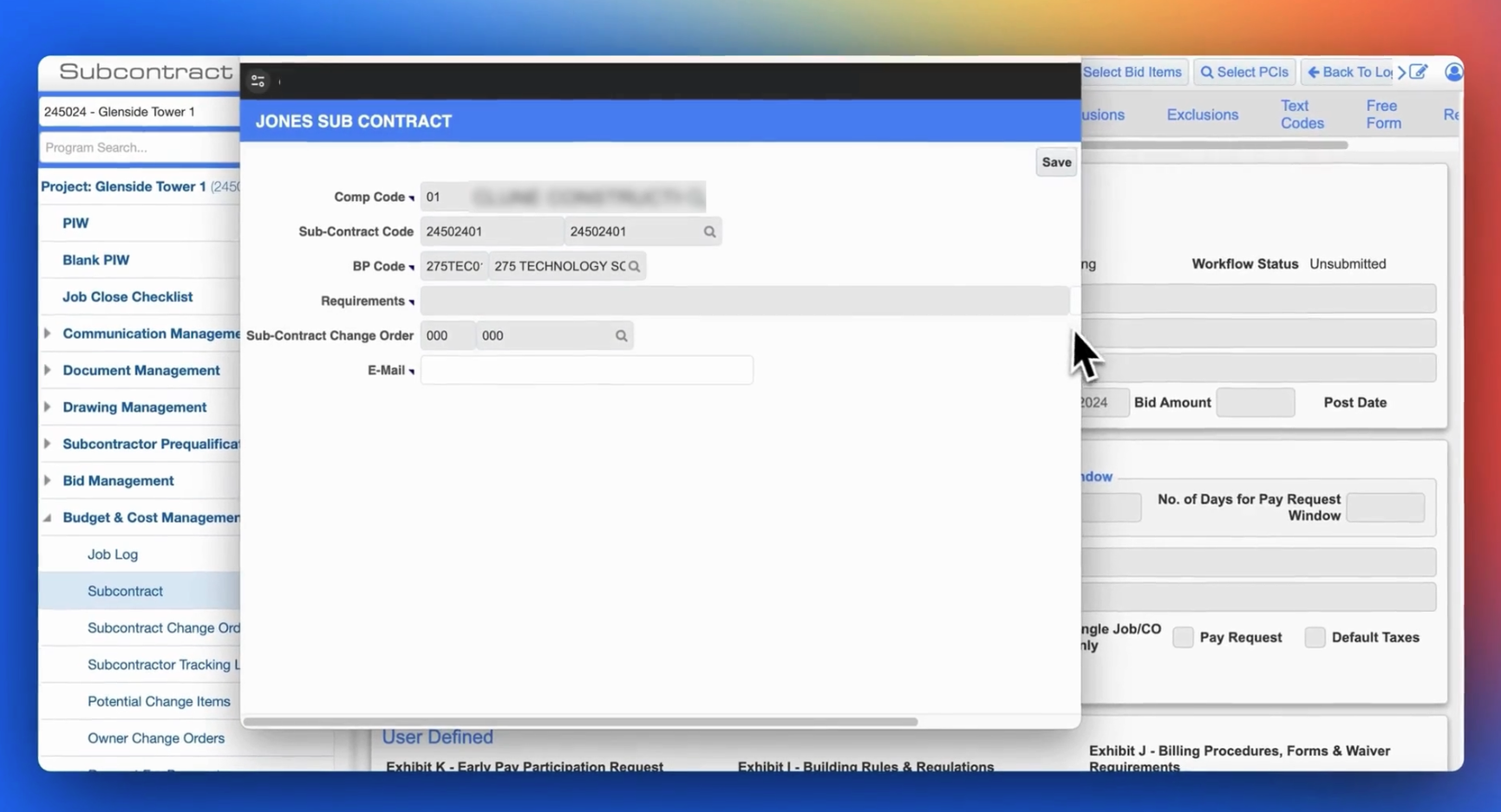 Jones CMiC Integration - COI Compliance Tracking