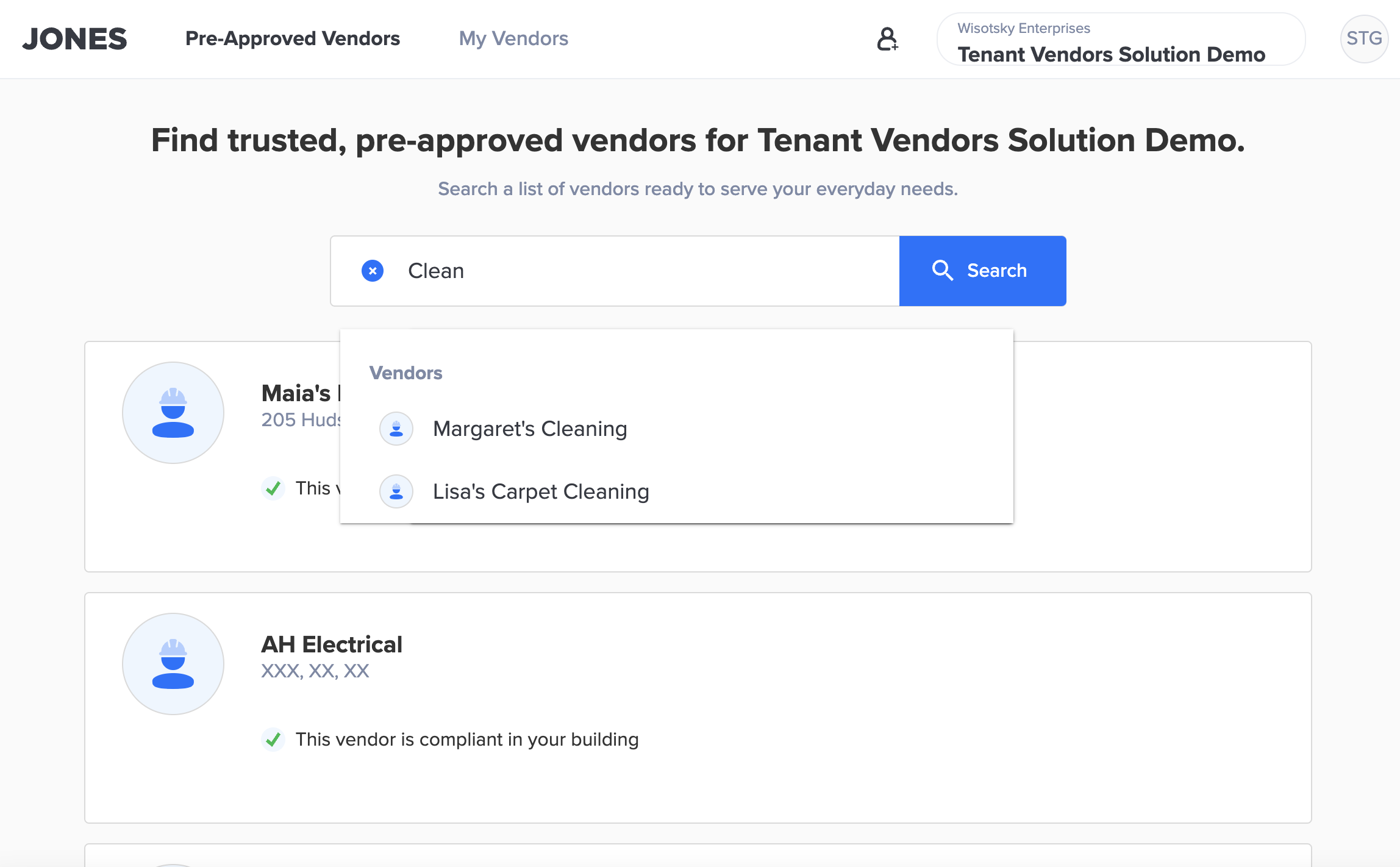 Jones whitelisted vendors