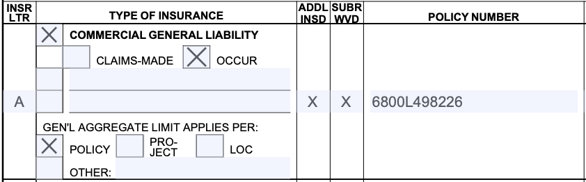 certificate of insurance review screenshot 7