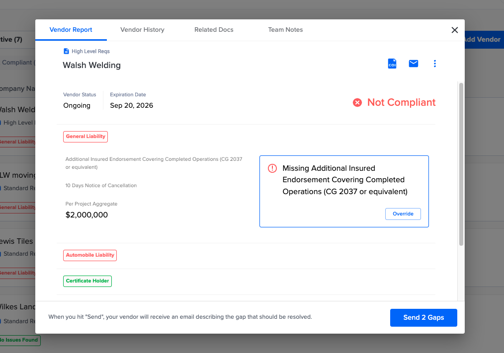 improve construction accounts payable with better COI reviews